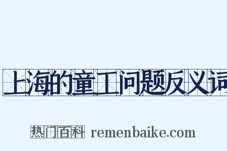 上海的童工问题反义词是什么意思的图片